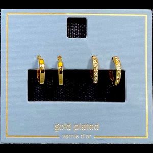 Gold-plated Huggie Hoop Earrings